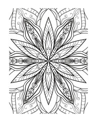 Vector outline mandala decorative and ornamental design for coloring page