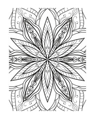Vector outline mandala decorative and ornamental design for coloring page