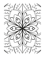 Vector outline mandala decorative and ornamental design for coloring page