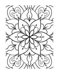 Mandala vector outline. mandala for coloring book