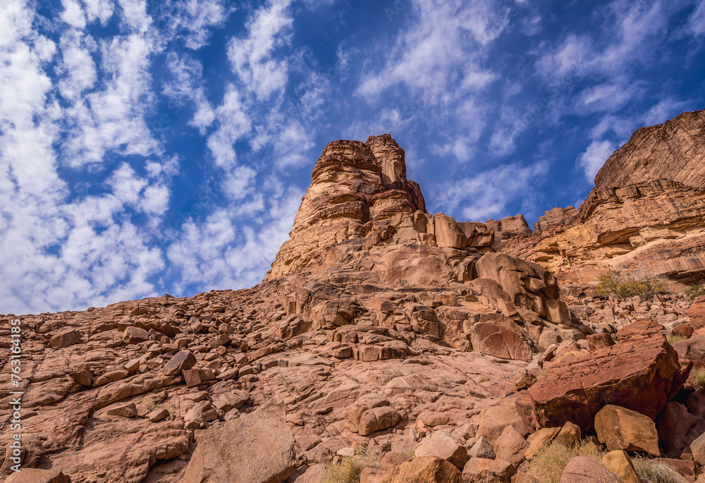 Canvas Prints Rocks around Lawrence spring in Wadi Rum - Valley of Sand, Jordan