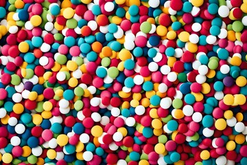 Fototapeta na wymiar Colorful polka dots beanbag isolated on white background