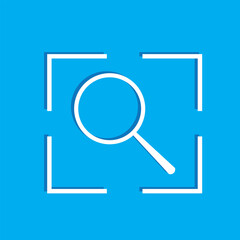 Zooming icon vector. Zooming magnifying glass icon. Zoom in icon vector illustration eps10