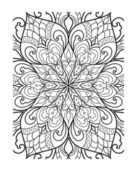 Mandala vector outline. mandala for coloring book