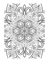 Mandala vector outline. mandala for coloring book