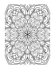 Mandala vector outline. mandala for coloring book