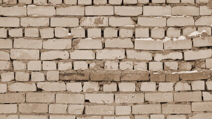 Old white Brick Wall. Retro Background