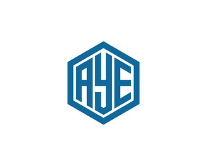 AYE logo design vector template