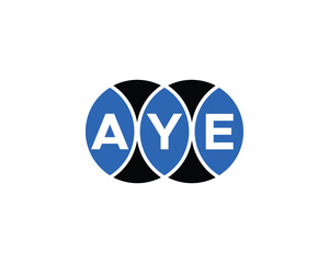 AYE logo design vector template