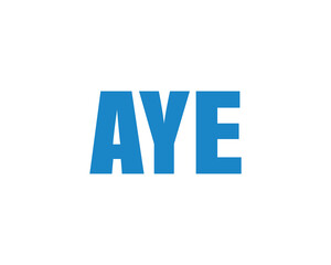 Obraz premium AYE logo design vector template