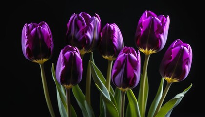 AI generated photo of Purple Tulips
