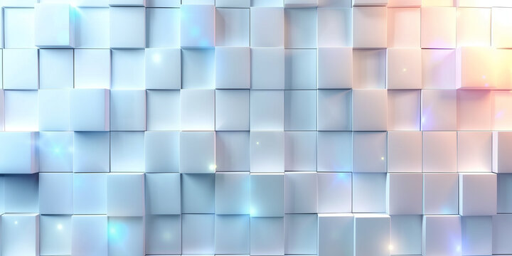 Abstract geometric background of cubes. 3d rendering, 3d illustration
