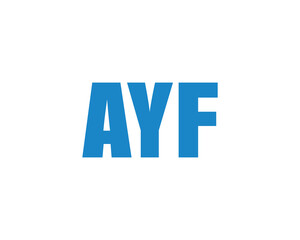 AYF logo design vector template