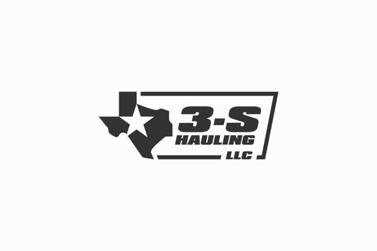 texas hauling logo design template