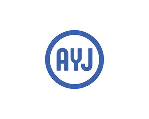 AYJ logo design vector template