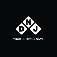 DNJ letter logo design on white background. DNJ logo. DNJ creative initials letter Monogram logo icon concept. DNJ letter design