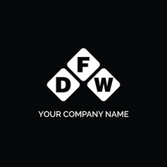 DFW letter logo design on white background. DFW logo. DFW creative initials letter Monogram logo icon concept. DFW letter design