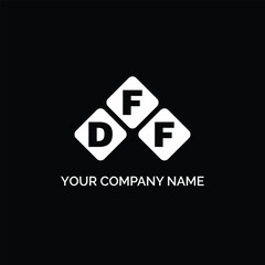 DFF letter logo design on white background. DFF logo. DFF creative initials letter Monogram logo icon concept. DFF letter design