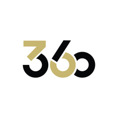 360 degrees logo design, 360 modern logo design concept.