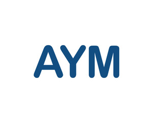 AYM Logo design vector template