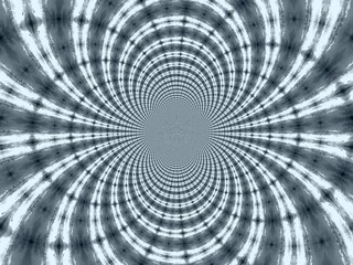 Grey background with effect of rays in motion, lines curves, bends, lights, infinity and depth - abstract graphic. Topics: wallpaper, card, abstraction, pattern, texture, image, art computer