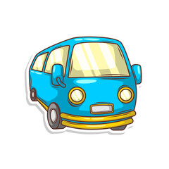 cartoon cute car transportation illustration art