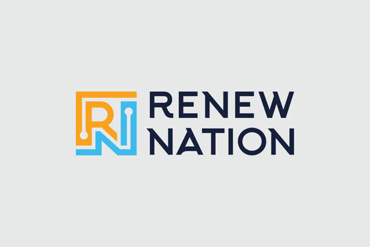 letter RN logo design template