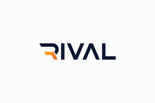 letter rival with monogram in R logo design