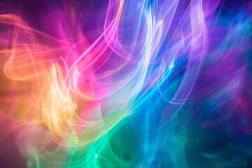 abstract light painting background with colorful lights and motion blur. Abstract red, purple, green, blue color
