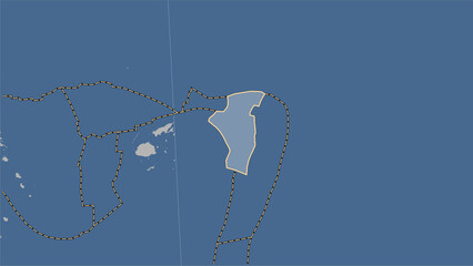 Fototapeta premium Volcanoes around the Niuafo'ou plate. Contour map