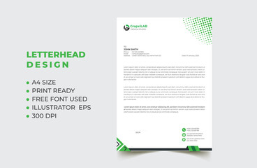  professional corporate company letterhead template design