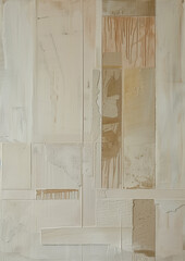 Beige White Brown Abstract Composition