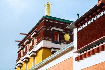 Fototapeta na wymiar Labuleng Temple-Temple Complex, Gannan Tibetan Autonomous Prefecture, Gansu Province