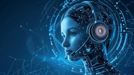 AI-Powered Customer Service Implementing artificial intelligence for efficient and personalized customer support AI generated illustration