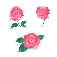 赤いバラのイラスト