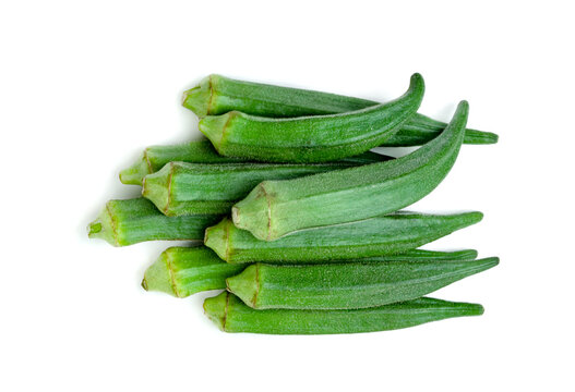 okra isolated on white background