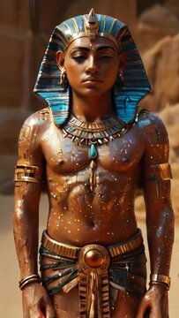 Portrait of Egyptian Imhotep,generative ai