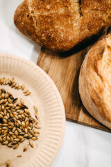 Artisan Sourdough Bread with Malted Barley Grains