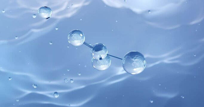 Phosgene rotating molecular structure, 3d model of molecule, colorless gas, looped video