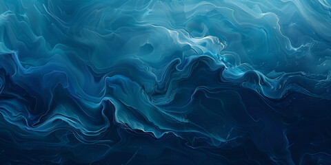 Blue abstract background with the ocean, wave, tide, current feeling. - obrazy, fototapety, plakaty