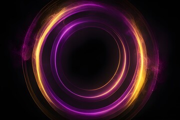 purple yellow color glowing circle
