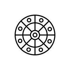 Dartboard outline icons, minimalist vector illustration ,simple transparent graphic element .Isolated on white background