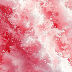 Abstract Watercolor Background in Soft Pink with Splashes of Red