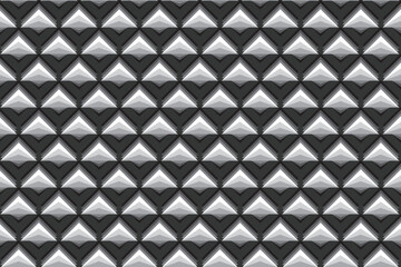 Illustration pattern, Abstract Geometric Style. Repeating of grey layer in triangle on dark grey background.