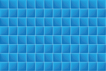 Illustration pattern, Abstract Geometric Style. Repeating of blue color layer in square on white background.