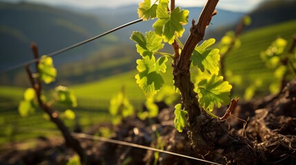 Pruning grapevines in spring viticultor's expertise new growth vineyard's renewal showcased