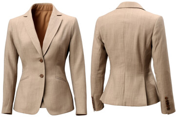 Classic Unconstructed Linen Blazer , cut out transparent isolated on white background ,PNG file