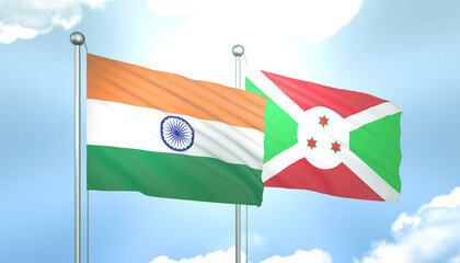 India and Burundi  Flag Together A Concept of Relations