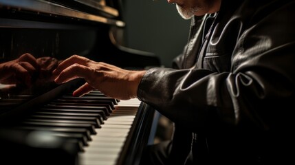 Heartfelt blind pianist fingers over keys transcending vision with music