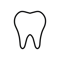 Tooth line art icon dentist vector sign symbol vector illustration